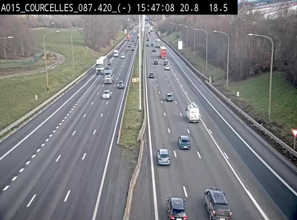 <h2>Webcam autoroute Belgique - Viesville - E42 direction Mons - BK 84.35</h2>