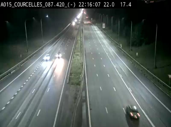 Webcam autoroute Belgique - Viesville - E42 direction Mons - BK 84.35