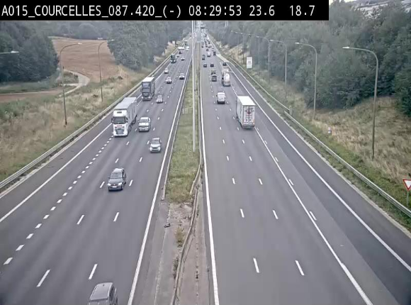 <h2>Webcam autoroute Belgique - Viesville - E42 direction Mons - BK 84.35</h2>