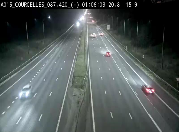 <h2>Webcam autoroute Belgique - Viesville - E42 direction Mons - BK 84.35</h2>
