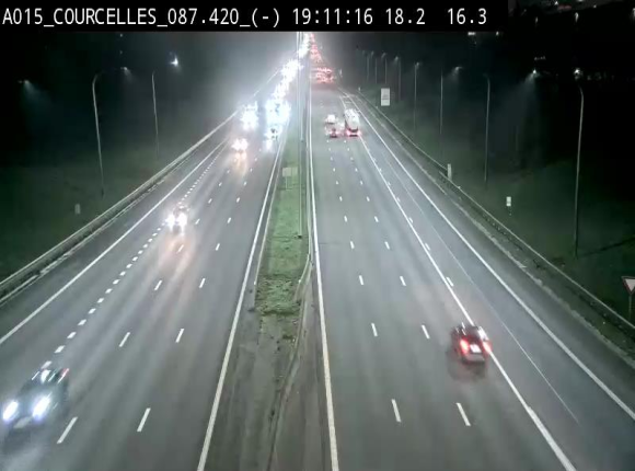 <h2>Webcam autoroute Belgique - Viesville - E42 direction Mons - BK 84.35</h2>