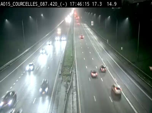 Webcam autoroute Belgique - Viesville - E42 direction Mons - BK 84.35