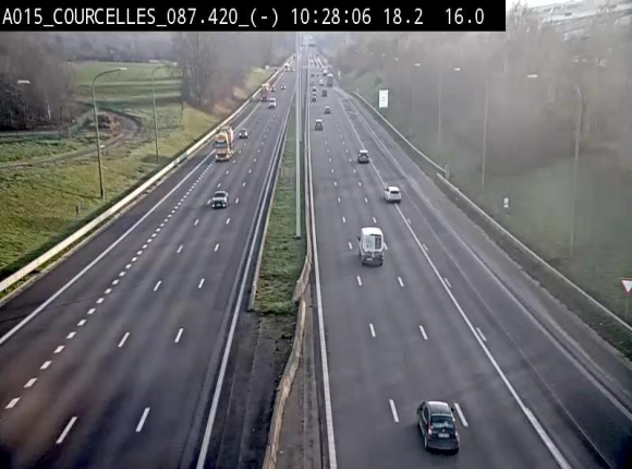 <h2>Webcam autoroute Belgique - Viesville - E42 direction Mons - BK 84.35</h2>