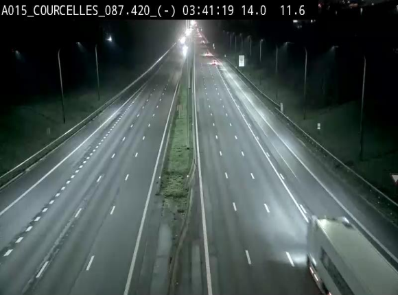 <h2>Webcam autoroute Belgique - Viesville - E42 direction Mons - BK 84.35</h2>