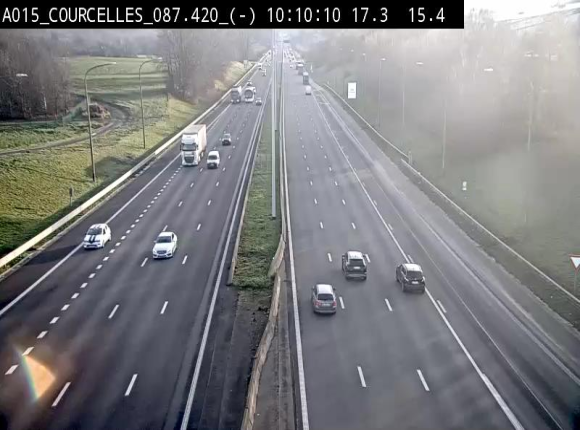 <h2>Webcam autoroute Belgique - Viesville - E42 direction Mons - BK 84.35</h2>