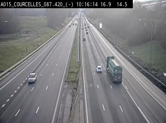 <h2>Webcam autoroute Belgique - Viesville - E42 direction Mons - BK 84.35</h2>