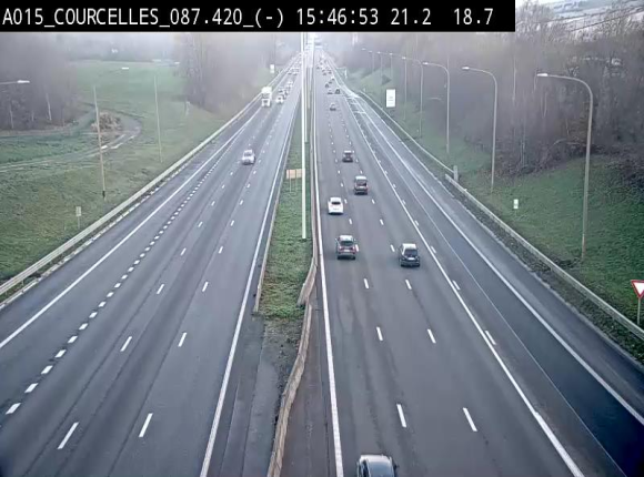 <h2>Webcam autoroute Belgique - Viesville - E42 direction Mons - BK 84.35</h2>