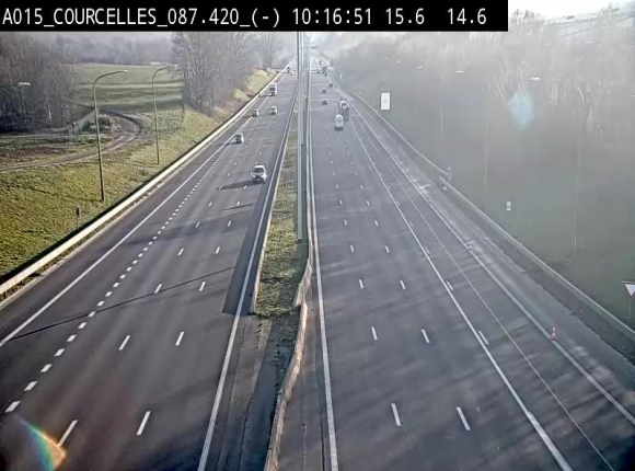 <h2>Webcam autoroute Belgique - Viesville - E42 direction Mons - BK 84.35</h2>