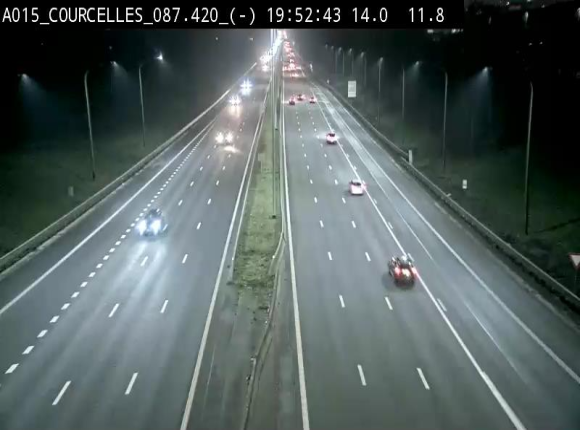 <h2>Webcam autoroute Belgique - Viesville - E42 direction Mons - BK 84.35</h2>