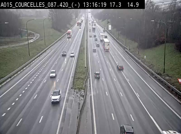 Webcam autoroute Belgique - Viesville - E42 direction Mons - BK 84.35