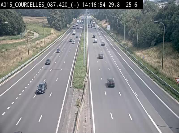 <h2>Webcam autoroute Belgique - Viesville - E42 direction Mons - BK 84.35</h2>