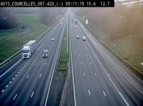 <h2>Webcam autoroute Belgique - Viesville - E42 direction Mons - BK 84.35</h2>