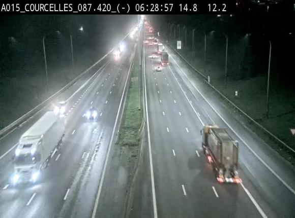 <h2>Webcam autoroute Belgique - Viesville - E42 direction Mons - BK 84.35</h2>