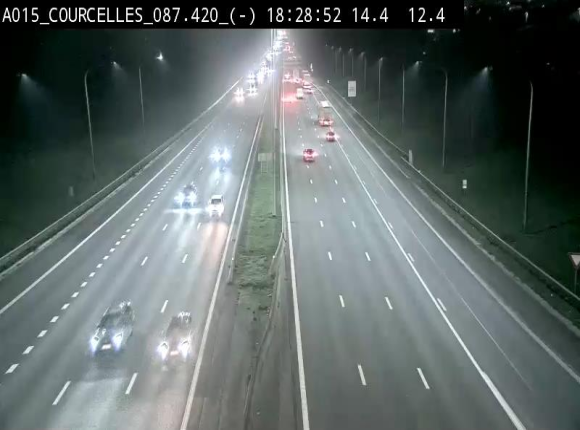 <h2>Webcam autoroute Belgique - Viesville - E42 direction Mons - BK 84.35</h2>