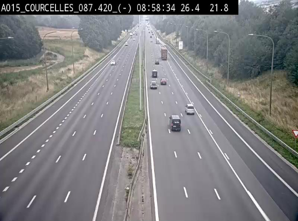 <h2>Webcam autoroute Belgique - Viesville - E42 direction Mons - BK 84.35</h2>