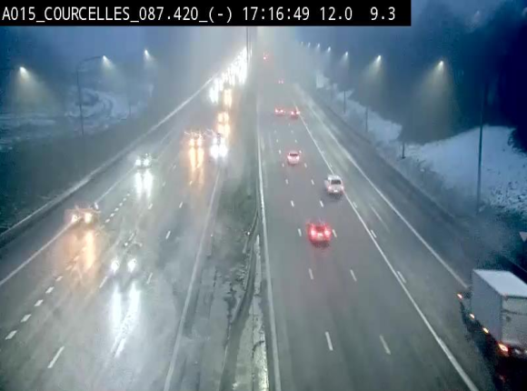 <h2>Webcam autoroute Belgique - Viesville - E42 direction Mons - BK 84.35</h2>