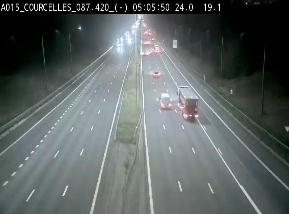 <h2>Webcam autoroute Belgique - Viesville - E42 direction Mons - BK 84.35</h2>