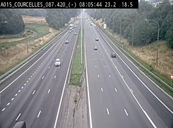 <h2>Webcam autoroute Belgique - Viesville - E42 direction Mons - BK 84.35</h2>