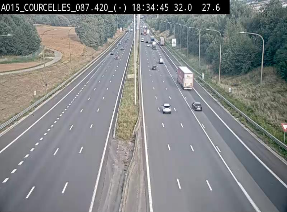 <h2>Webcam autoroute Belgique - Viesville - E42 direction Mons - BK 84.35</h2>
