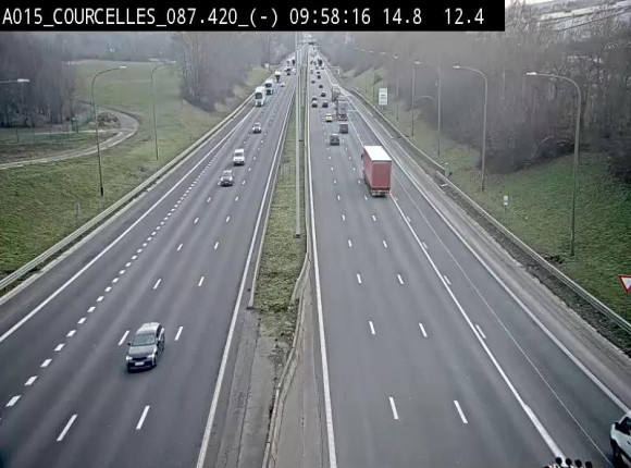 <h2>Webcam autoroute Belgique - Viesville - E42 direction Mons - BK 84.35</h2>