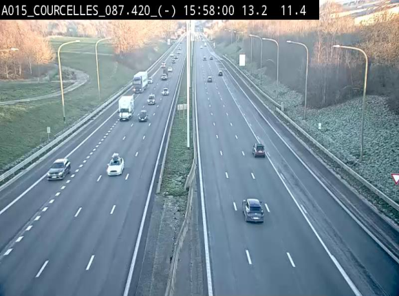 <h2>Webcam autoroute Belgique - Viesville - E42 direction Mons - BK 84.35</h2>
