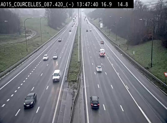 <h2>Webcam autoroute Belgique - Viesville - E42 direction Mons - BK 84.35</h2>