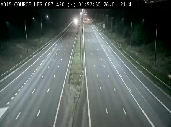 <h2>Webcam autoroute Belgique - Viesville - E42 direction Mons - BK 84.35</h2>