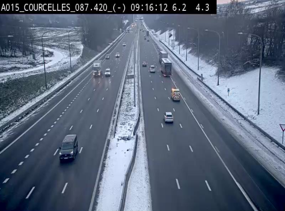 <h2>Webcam autoroute Belgique - Viesville - E42 direction Mons - BK 84.35</h2>