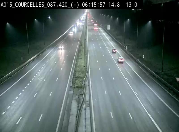 <h2>Webcam autoroute Belgique - Viesville - E42 direction Mons - BK 84.35</h2>
