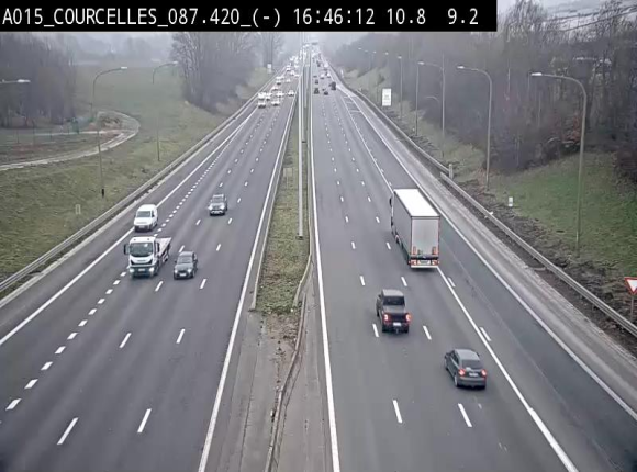 <h2>Webcam autoroute Belgique - Viesville - E42 direction Mons - BK 84.35</h2>