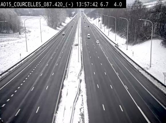 <h2>Webcam autoroute Belgique - Viesville - E42 direction Mons - BK 84.35</h2>