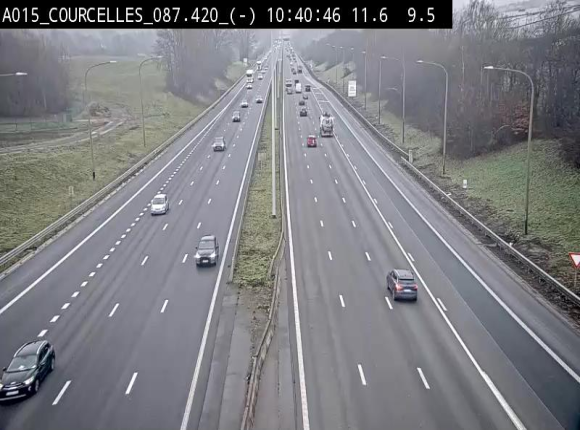 <h2>Webcam autoroute Belgique - Viesville - E42 direction Mons - BK 84.35</h2>