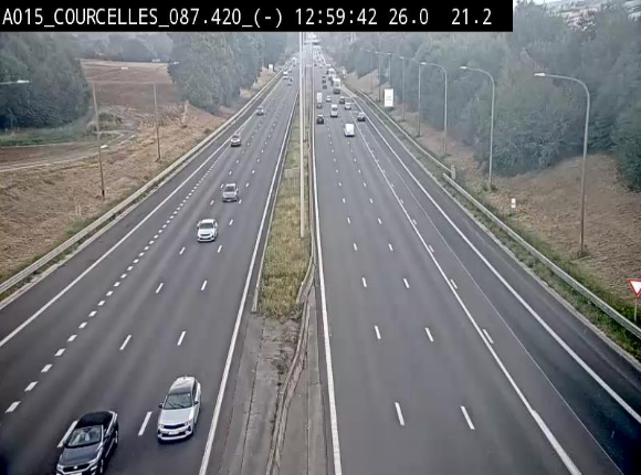 <h2>Webcam autoroute Belgique - Viesville - E42 direction Mons - BK 84.35</h2>