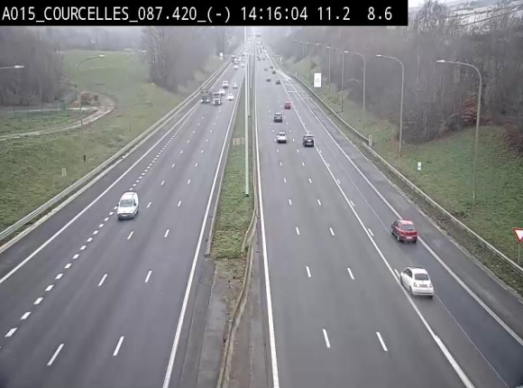<h2>Webcam autoroute Belgique - Viesville - E42 direction Mons - BK 84.35</h2>