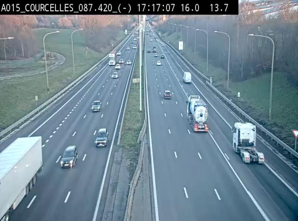 <h2>Webcam autoroute Belgique - Viesville - E42 direction Mons - BK 84.35</h2>
