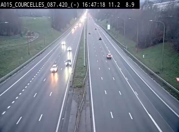 <h2>Webcam autoroute Belgique - Viesville - E42 direction Mons - BK 84.35</h2>