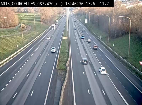 <h2>Webcam autoroute Belgique - Viesville - E42 direction Mons - BK 84.35</h2>
