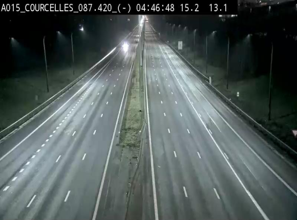 Webcam autoroute Belgique - Viesville - E42 direction Mons - BK 84.35