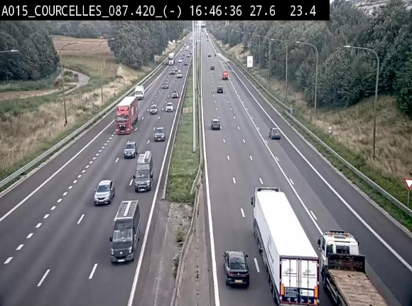 <h2>Webcam autoroute Belgique - Viesville - E42 direction Mons - BK 84.35</h2>