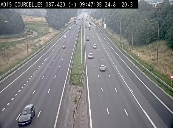 <h2>Webcam autoroute Belgique - Viesville - E42 direction Mons - BK 84.35</h2>
