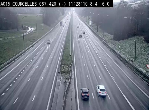 <h2>Webcam autoroute Belgique - Viesville - E42 direction Mons - BK 84.35</h2>