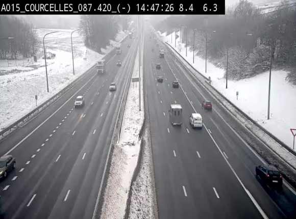 <h2>Webcam autoroute Belgique - Viesville - E42 direction Mons - BK 84.35</h2>