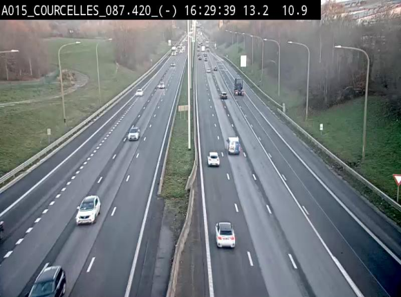 <h2>Webcam autoroute Belgique - Viesville - E42 direction Mons - BK 84.35</h2>