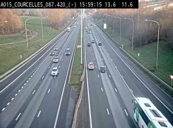 <h2>Webcam autoroute Belgique - Viesville - E42 direction Mons - BK 84.35</h2>