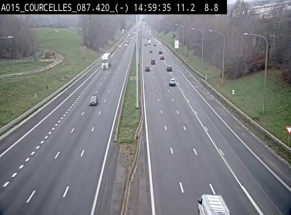 <h2>Webcam autoroute Belgique - Viesville - E42 direction Mons - BK 84.35</h2>