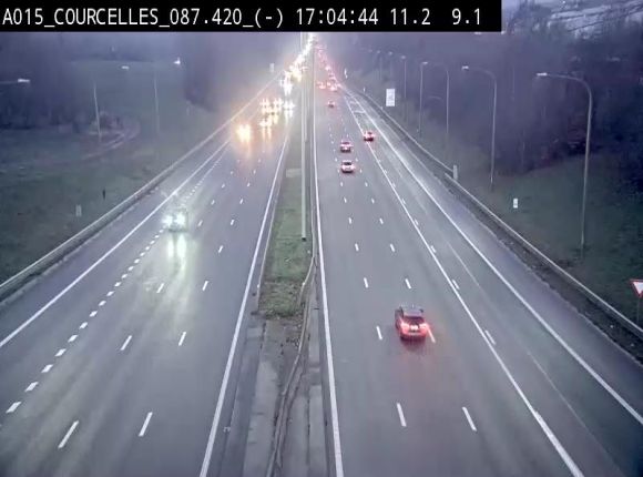 <h2>Webcam autoroute Belgique - Viesville - E42 direction Mons - BK 84.35</h2>