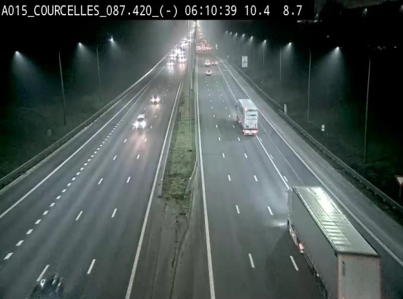 <h2>Webcam autoroute Belgique - Viesville - E42 direction Mons - BK 84.35</h2>