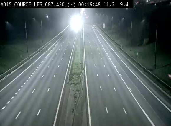 Webcam autoroute Belgique - Viesville - E42 direction Mons - BK 84.35