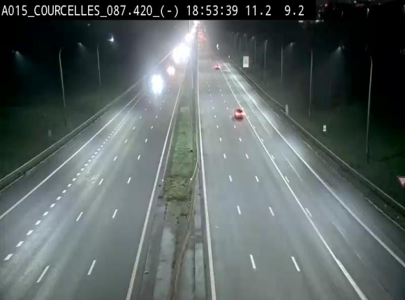 <h2>Webcam autoroute Belgique - Viesville - E42 direction Mons - BK 84.35</h2>