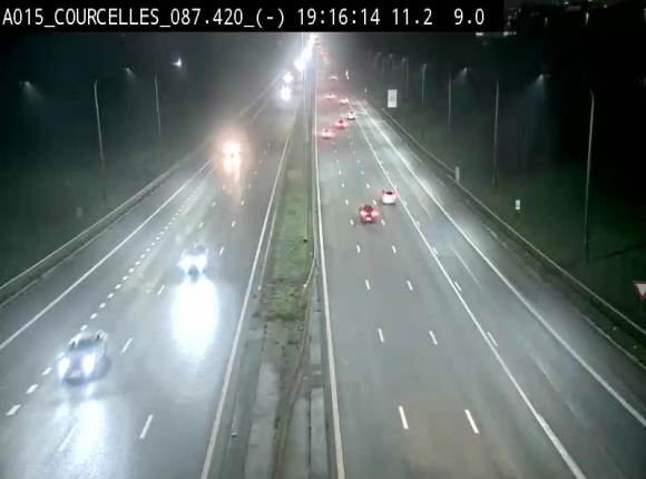 <h2>Webcam autoroute Belgique - Viesville - E42 direction Mons - BK 84.35</h2>
